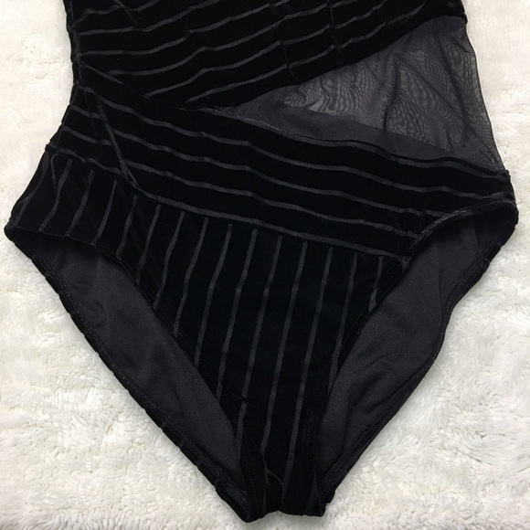 Kenneth Cole Black Sultry Velvet One Shoulder Swimsuit Medium One-piece Bathing - Picture 10 of 15